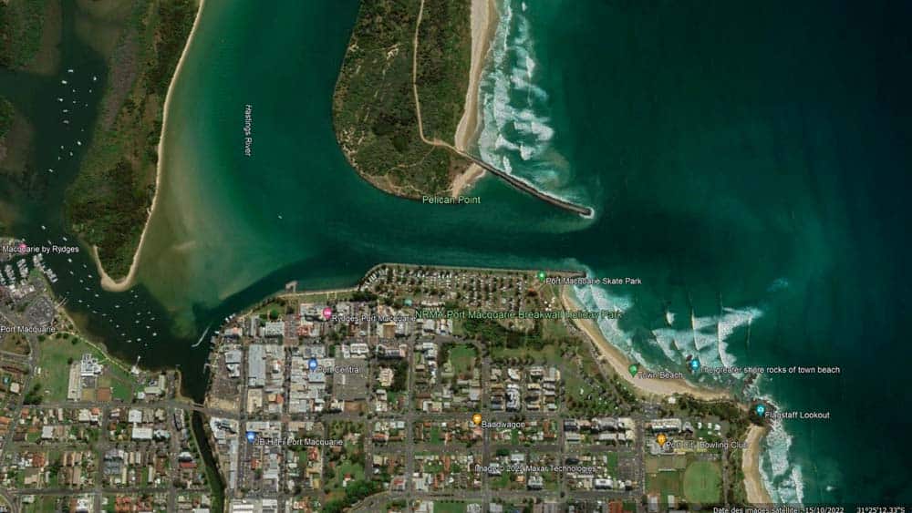 Sortie de Port Macquarie Google Earth