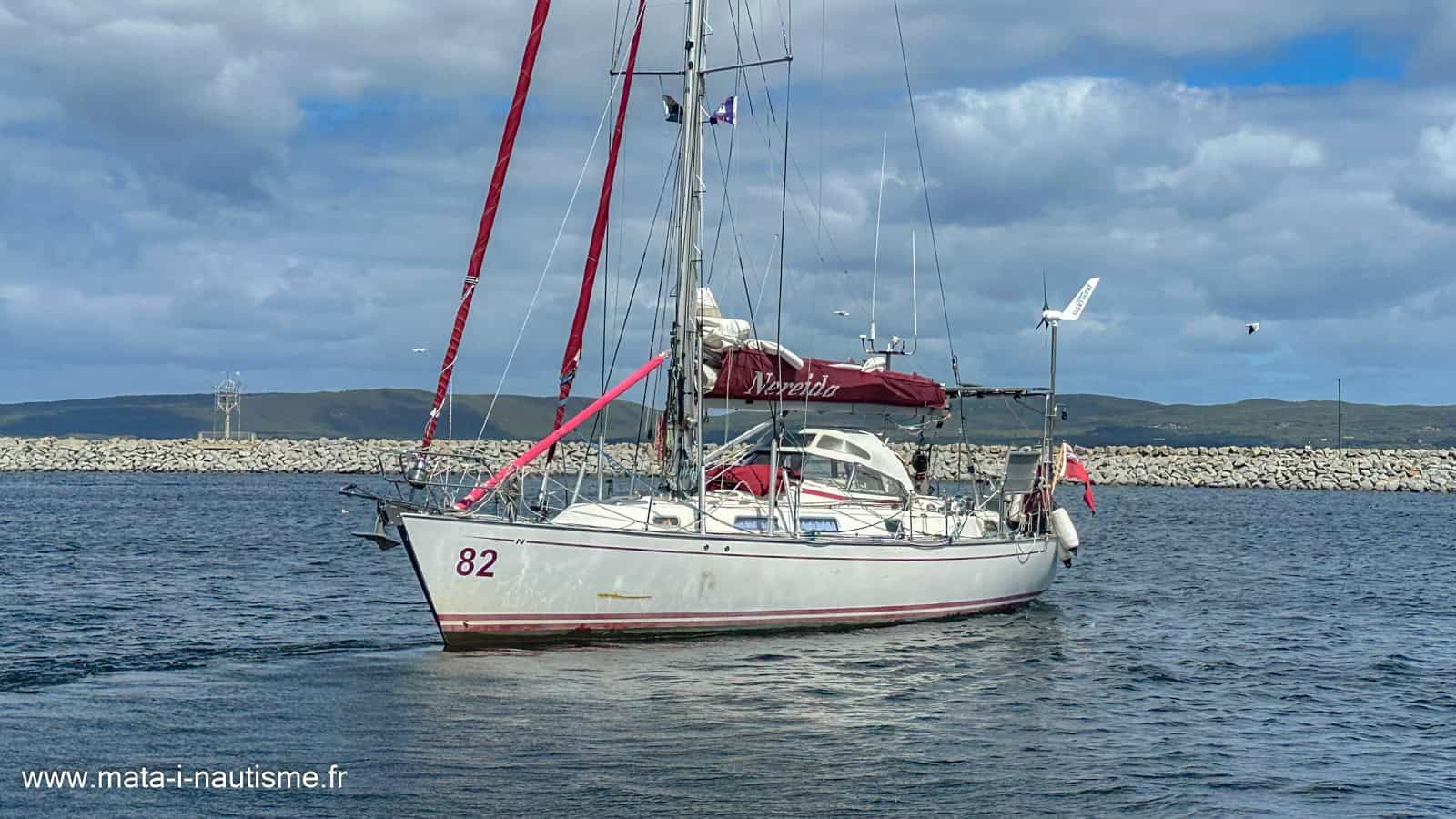Jeanne Socrates et son voilier Nereida à Albany, Australie